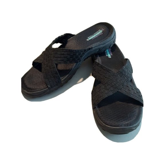 Skechers Shoes - Skechers Outdoor Lifestyle Women's Sandals Black Slip On Shoes 9.5